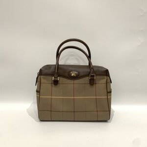 Burberry Brown and Tan Checkered Bag (Vintage)